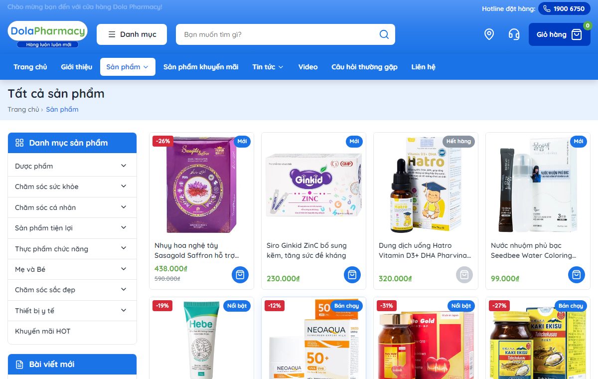 Theme Dola Pharmacy — Website nhà thuốc, thực phẩm chức năng trên Blogspot — ảnh 4