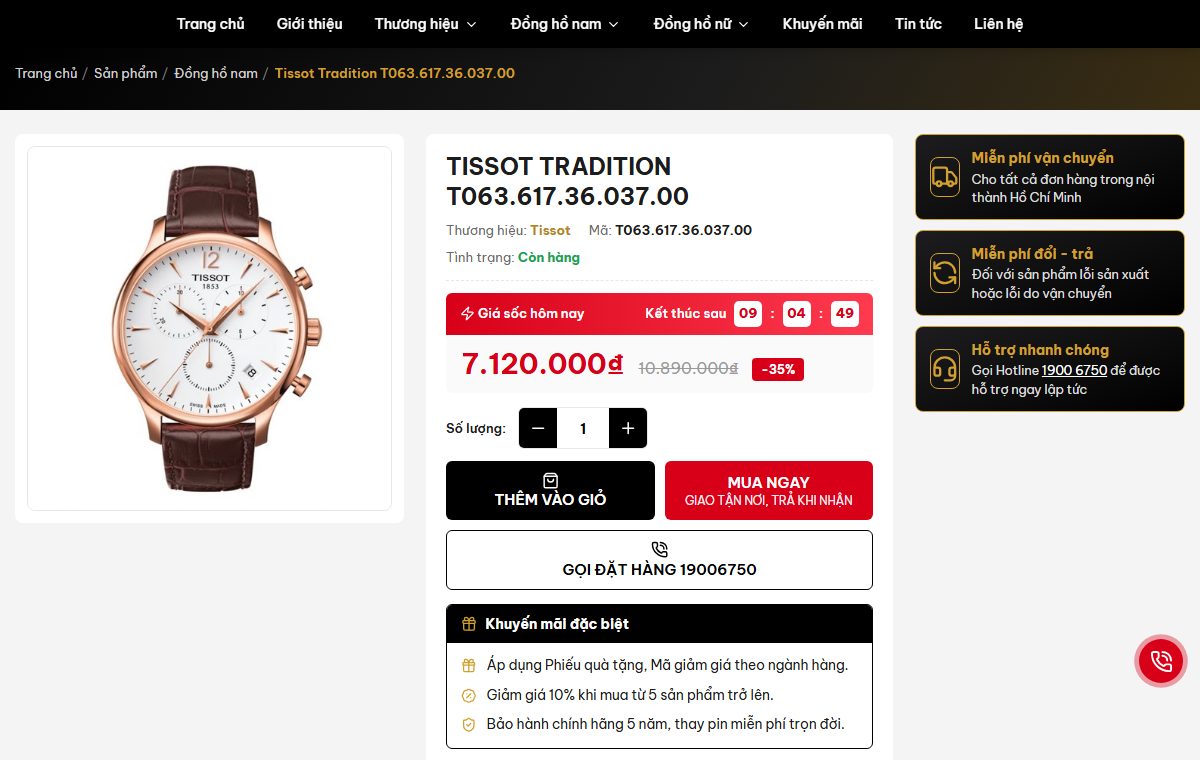 Theme Dola Watch — Website bán đồng hồ chính hãng sang trọng trên Blogspot — ảnh 3