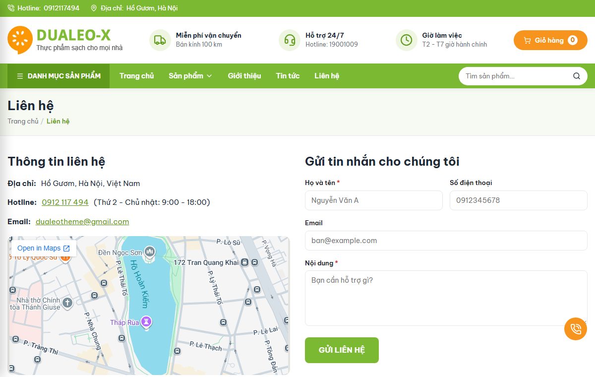 Theme Dưa Leo X — Bán nông sản, rau củ trái cây thực phẩm sạch trên Blogspot — ảnh 4