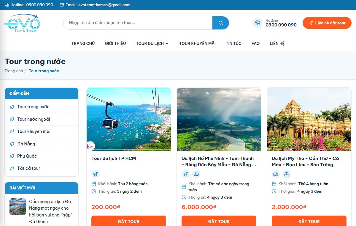 Theme Evo Tour — Website đặt tour du lịch trong nước & quốc tế trên Blogspot — ảnh 4