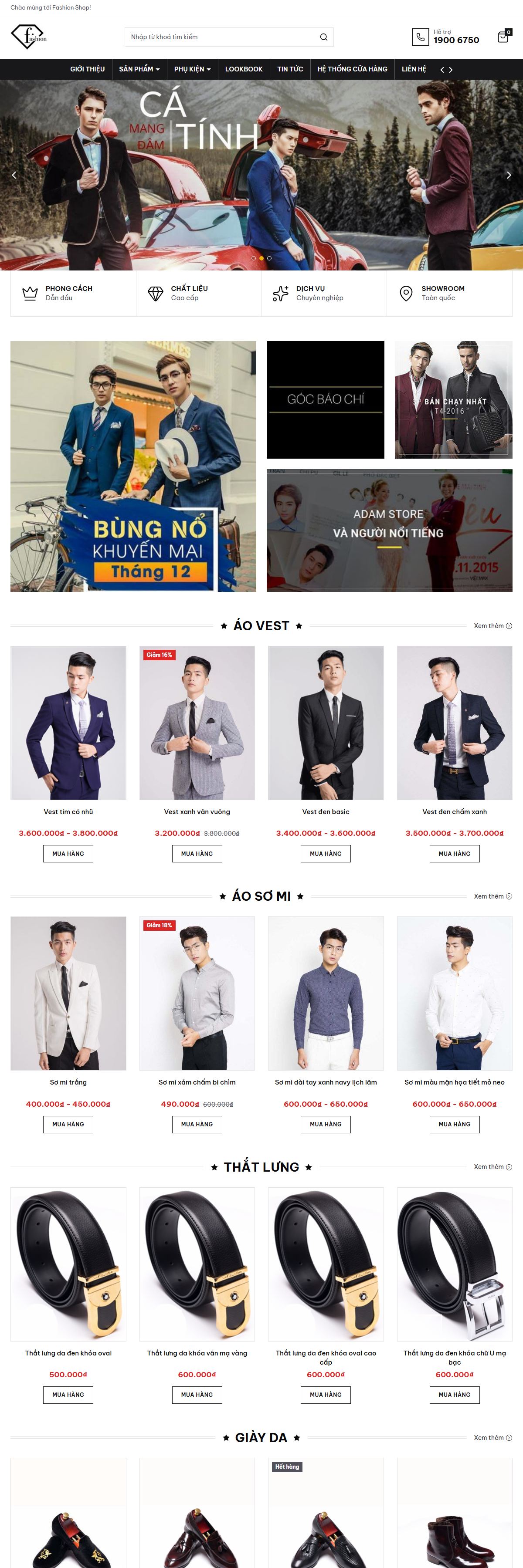Giao diện Theme FashionShop — Bán quần áo, thời trang nam trên Blogspot