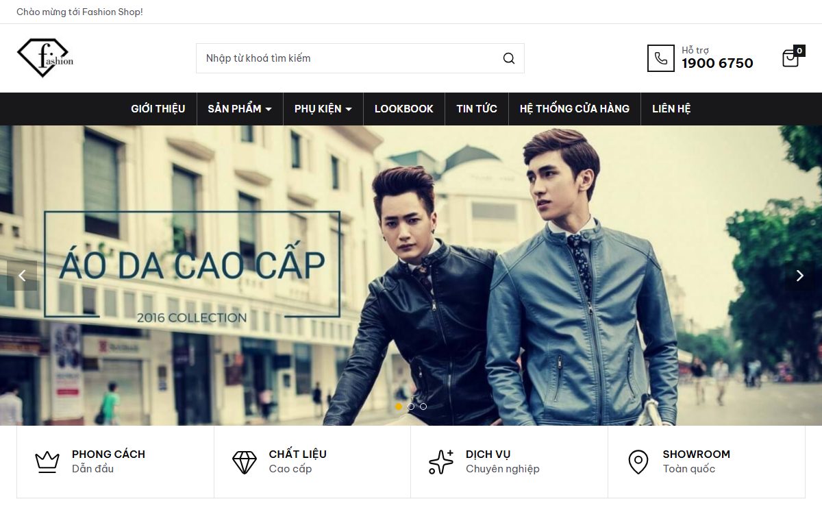 Theme FashionShop — Bán quần áo, thời trang nam trên Blogspot